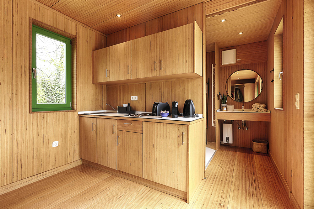 Ferienhaus Würzburg Küche Holz Küche in einem Holzhaus als Ferienunterkunft in Würzburg